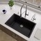 Alfi Brand Black Matte 30" x 18" Fireclay Undermount / Drop In Fireclay Kitchen Sink AB3018UD-BM - alternate 2